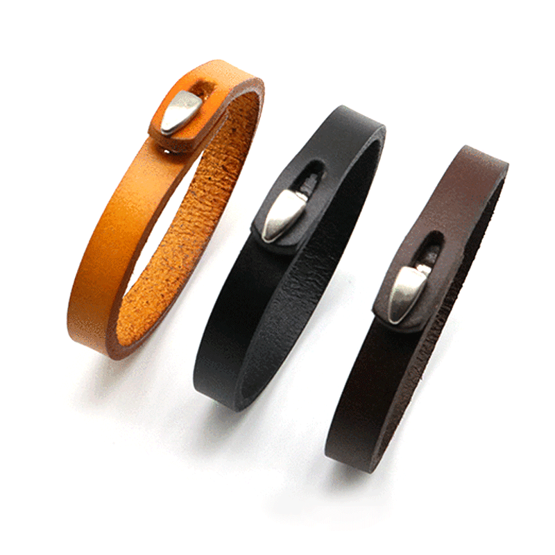 Wholesale New men's and women's retro fashion leather bracelet simple cross-border jewelry sply leather bracelet hand rope manufacturers direct sply