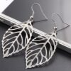Wholesale B033 Europe and the United States popular new leaf pendant earrings long women's fashion temperament retro simple earrings