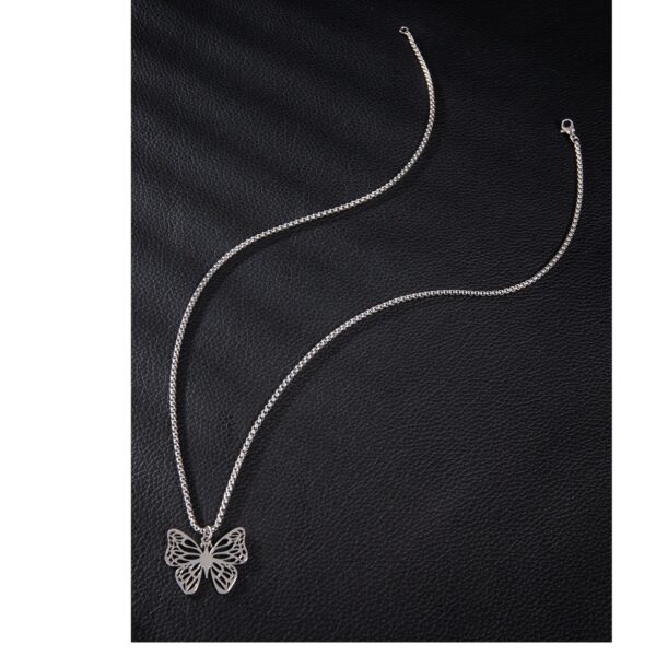 oly-19abb081c4675ee419c0291ca8102da4 Wholesale aessories small stainless steel hollow volleyball plant flowers butterfly pendant necklace jewelry men