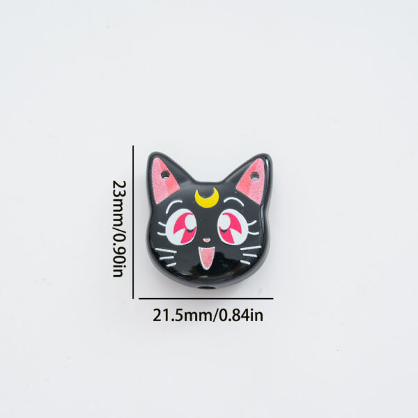 Wholesale 10pcs Cat Acrylic Beads with Beads OLY Exclusive
