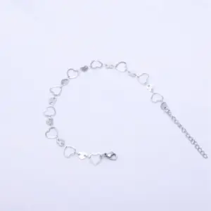 Small Empty Peach Heart Peach Heart Tablets / Bracelet 17 + 5cm