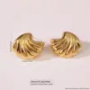Wholesale 1 Pair Cute Novelty Simple Style Irregular 304 Stainless Steel Imitation Gold Electroplating Ear Studs