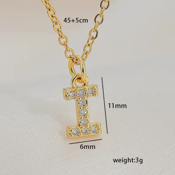 Wholesale Jewelry Basic Retro Classic Style Letter 304 Stainless Steel Copper Pendant Necklace