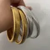 Wholesale Hip-hop Solid Color Stainless Steel Plating Bangle