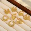 Wholesale 1 Pair Basic Simple Style Heart Shape Plating 304 Stainless Steel 18K Gold Plated Earrings
