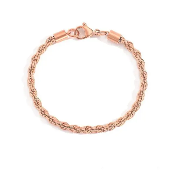 Wholesale PVD Coated Geometric 304 Stainless Steel Simple Style Waterproof Non Tarnish 304 Stainless Steel Bracelets
