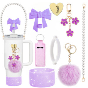 New 8-piece set purple (excluding cups and straws)