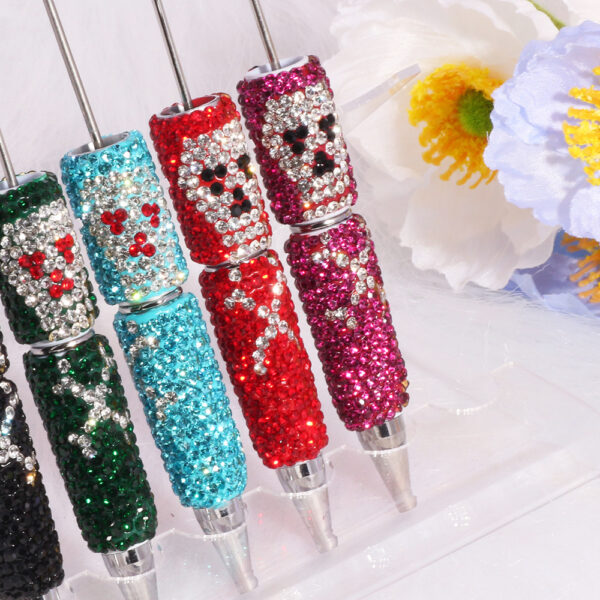 Wholesale Cross-Border Creative DIY Jewelry Cartoon Clown Pirate Skull Beaded Pen Multi-Colorful Pen Colorfulful Cute Cartoon Diamond Pen