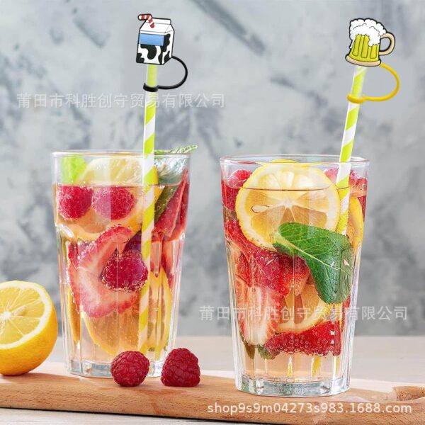 Wholesale Cartoon straw cover Creative straw cap