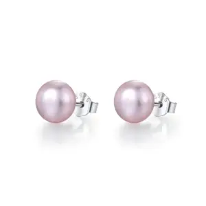 8mm Purple Pearl / 925 Silver