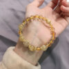 Wholesale vintage blonde yellow crystal high-grade retro natural crystal bracelet female minority design gift