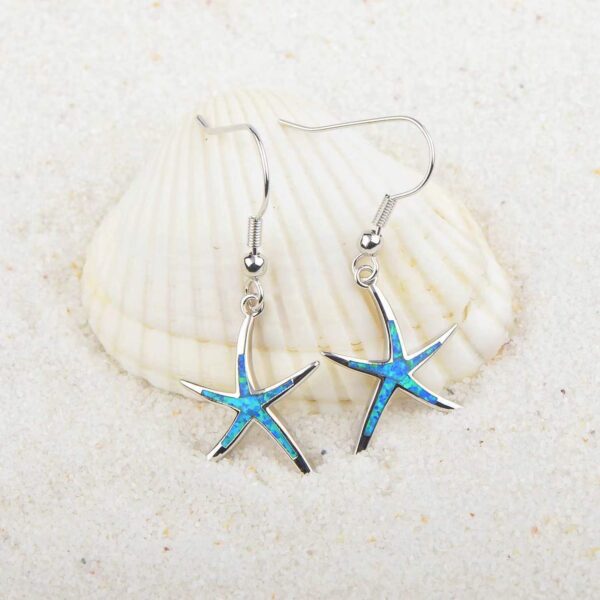 Wholesale AliExpress Hot Elegant Sexy Elongated Starfish Earrings Painted Oil Imitation Opel Women Earrings Women Earrings