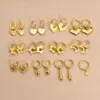 PVD Coated Real Gold Plated 18K Gold Star 201 Stainless Steel Simple Style Waterproof Non Tarnish Drop Earrings