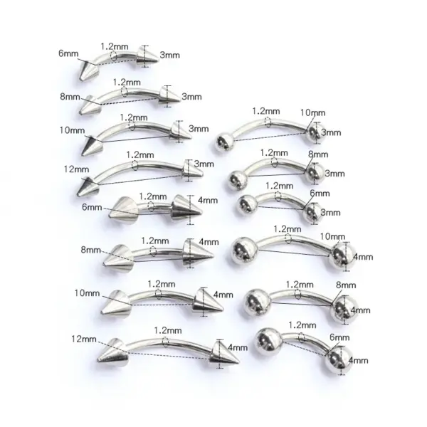 Geometric Pattern 303 Stainless Steel Titanium Steel Ear Nose Piercing Jewelry Vacuum Gold Plated Body Art Decoration U-shaped Fashion Accessories