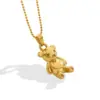 Wholesale PVD Coated Real Gold Plated 18K Gold Printing 304 Stainless Steel French Style Waterproof Non Tarnish 304 Stainless Steel Necklace