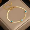 Wholesale Retro Eye 304 Stainless Steel 18K Gold Plated Stainless Steel Bracelets In Bulk