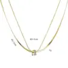 Wholesale Jewelry Casual Simple Style Circle Titanium Steel Zircon Inlay Double Layer Necklaces