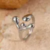 Wholesale Fashion Personality Niche Chain Hollow Flower Love Design Retro High-grade Titanium Steel Ring
