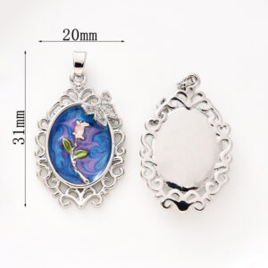 #219 a white gold purple oil drop rose (with melon seed buckle)