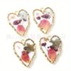 Wholesale DIY fresh real flower jewelry heart-shaped epoxy dried flower forget-me-not pendant temperament