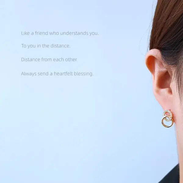 Wholesale 1 Pair Lady Round Copper Plating Inlay Artificial Gemstones Ear Studs