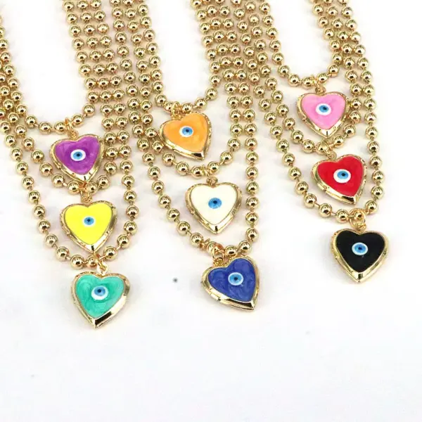 Wholesale Elegant Hip-hop Vintage Style Eye Copper Plating Gold Plated Pendant Necklace