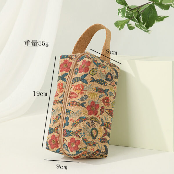 Wholesale Original rtable Large-Capacity Cork Cosmetic Bag Rectangular Storage Bag