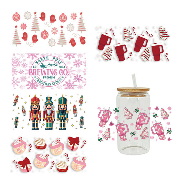 Wholesale UV Transfer Paste Glass Crystal Label Crystal Paste 16oz Cup UV DTF Wraps