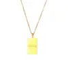 Wholesale Jewelry Retro Letter Square 304 Stainless Steel 18K Gold Plated Plating