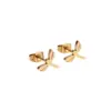 1 Set Simple Style Dragonfly Plating Stainless Steel Ear Studs