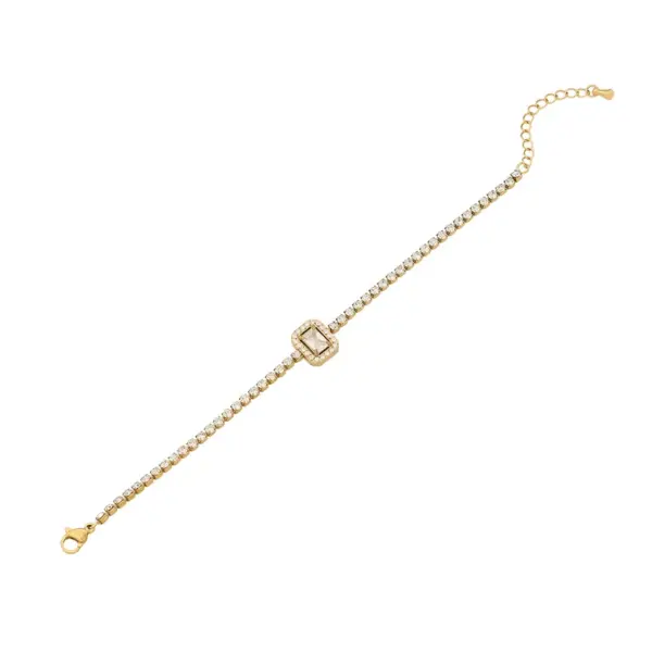 Copper 18K Gold Plated Simple Style Plating Inlay Water oplets Heart Shape Zircon Bracelets