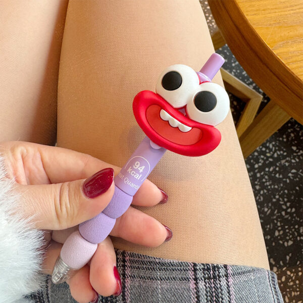 oly-1a267530a0dc229498ad9d10db160d59 Wholesale Cute big-mouthed, big-eyed funny doll black click gel pen