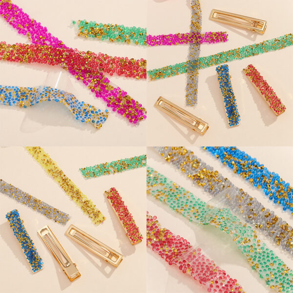 Wholesale Golden pointed bottom rhinestone width 1.5cm fine bead double-sided adhesive hot melt adhesive drill strip