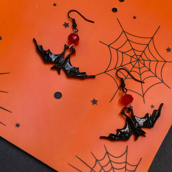 oly-1a44e82e7a1fdd6233e4689b0085b13c Wholesale Cross-Border Retro Creative Gothic Bat Pendant Earrings Personalized Fashion Women's Jewelry Halloween Earrings