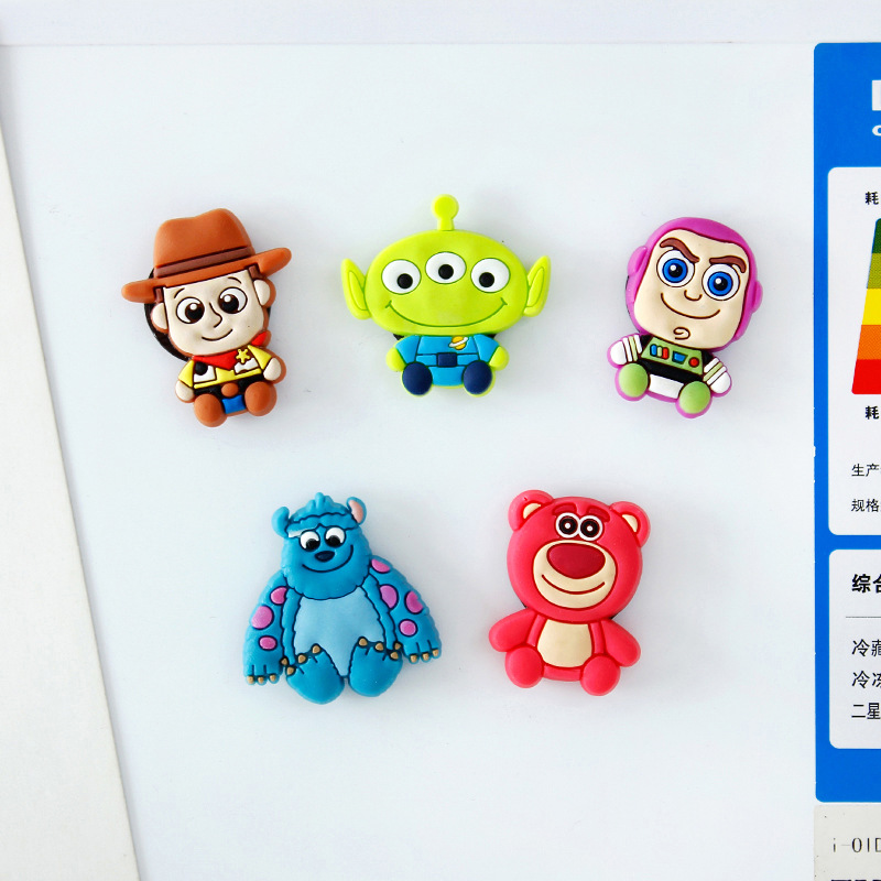 Wholesale Cartoon refrigerator decorative magnet cute refrigerator stickers cartoon Three-dimensional early education soft adhesive magnetic magnet st