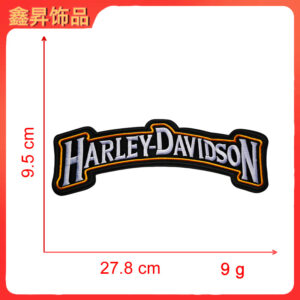 Heated hot melt glue*light orange*letters*harley-davidson*height 9.5*27.8cm