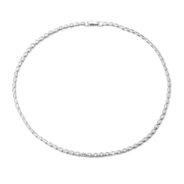 Wholesale Zircon Geometry Full Diamond 18k Real Gold Electroplated Diamond Copper Necklace