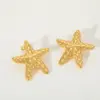 Wholesale 1 Pair Elegant Cute Artistic Pentagram 304 Stainless Steel 18K Gold Plated Ear Studs