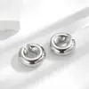 PVD Coated C Shape Water oplets 304 Stainless Steel Simple Style Waterproof Non Tarnish Ear Studs