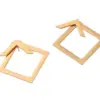 1 Pair Simple Style Geometric Plating 304 Stainless Steel Ear Studs