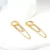 Wholesale 1 Pair Fashion Solid Color Stainless Steel Plating Earrings