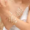 Wholesale Copper 18K Gold Plated Elegant Shiny Inlay Flower Snake Zircon Bracelets