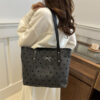 oly-1a6e8c568d04fda84a87cb3435a4dfba Wholesale Polka Dot Printed Bow Tote Bag Trendy Large Capacity Casual Shoulder