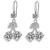 Wholesale 2024 cross-border Europe and the United States hot cherry inlaid long color zircon earrings earrings mother mother's day gift