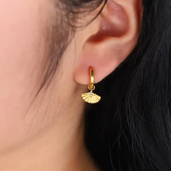 Wholesale PVD Coated 18K Gold Real Gold Plated Leaves Heart Shape Bow Knot 304 Stainless Steel IG Style Original Design French Style Waterproof Non Tarnish Earrings