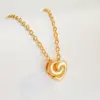 Wholesale Heart Shape Copper Sweet IG Style Copper Pendant Necklace Necklace