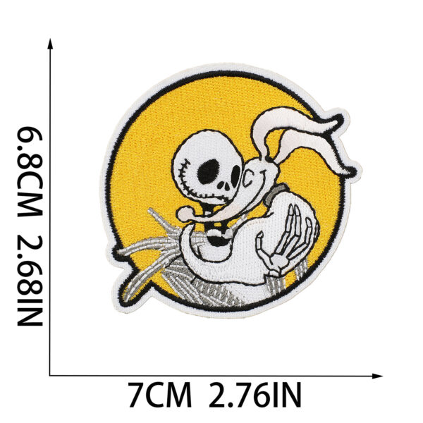 oly-1a83399a51b837aef1b51df5bbdd2d34 Wholesale Xiao Tian Christmas Cry Night Suit Embroidery Cloth Sticker Skull Head Patch Computer Embroidery Label Horror Cat Embroidery Sticker