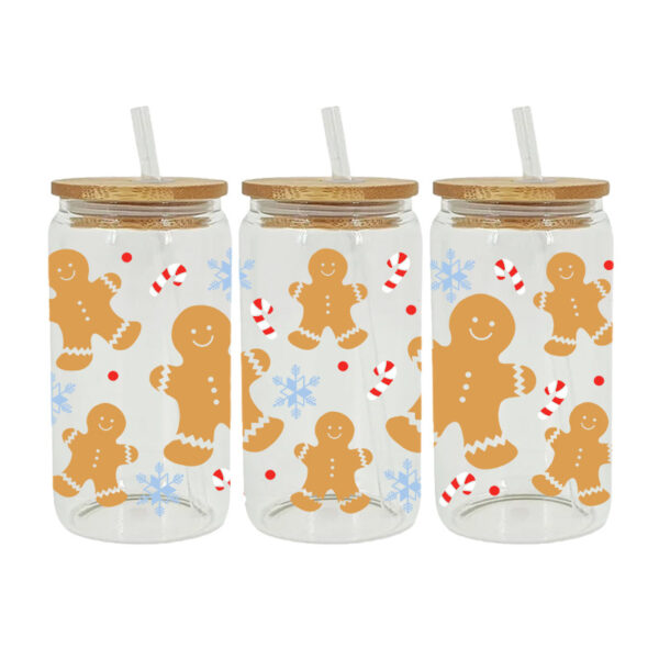 Wholesale UV Transfer Paste Glass 16oz Cup UV DTF Wraps 23cmX11cm