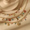 Wholesale Ion Plating (IP) 18K Gold Plated Elephant Flower Boots 304 Stainless Steel Basic Bohemian Pendant Necklace