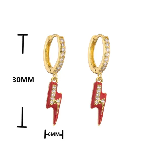 Cute Heart Plating Copper Zircon Copper Earrings